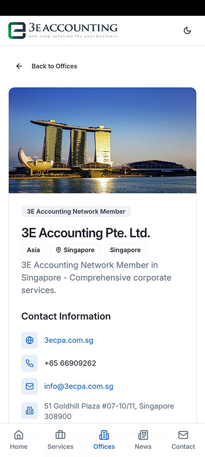 3E Accounting or global partners’ location